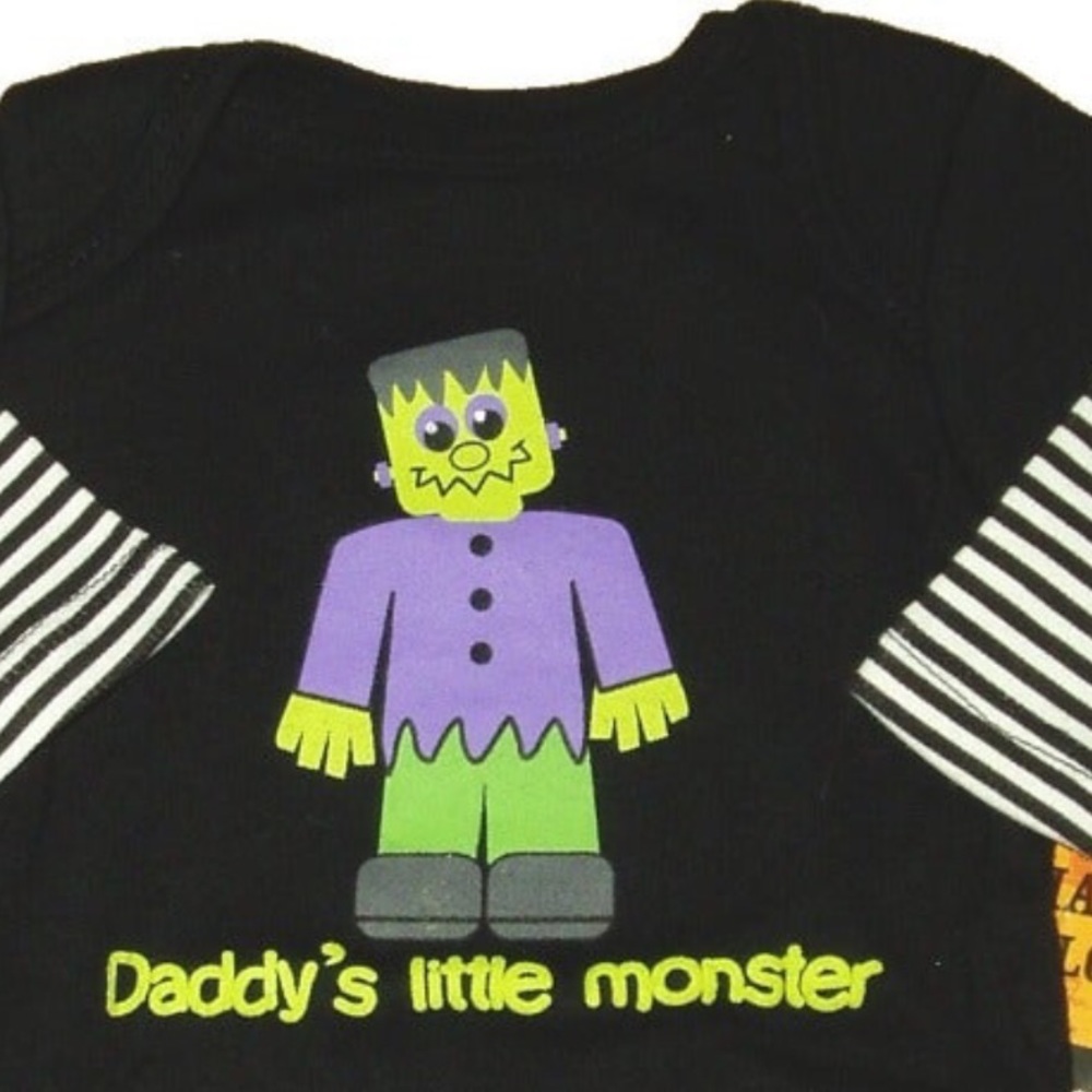 Daddy's Little Monster Bodysuit Boys Baby Kids Robot Halloween